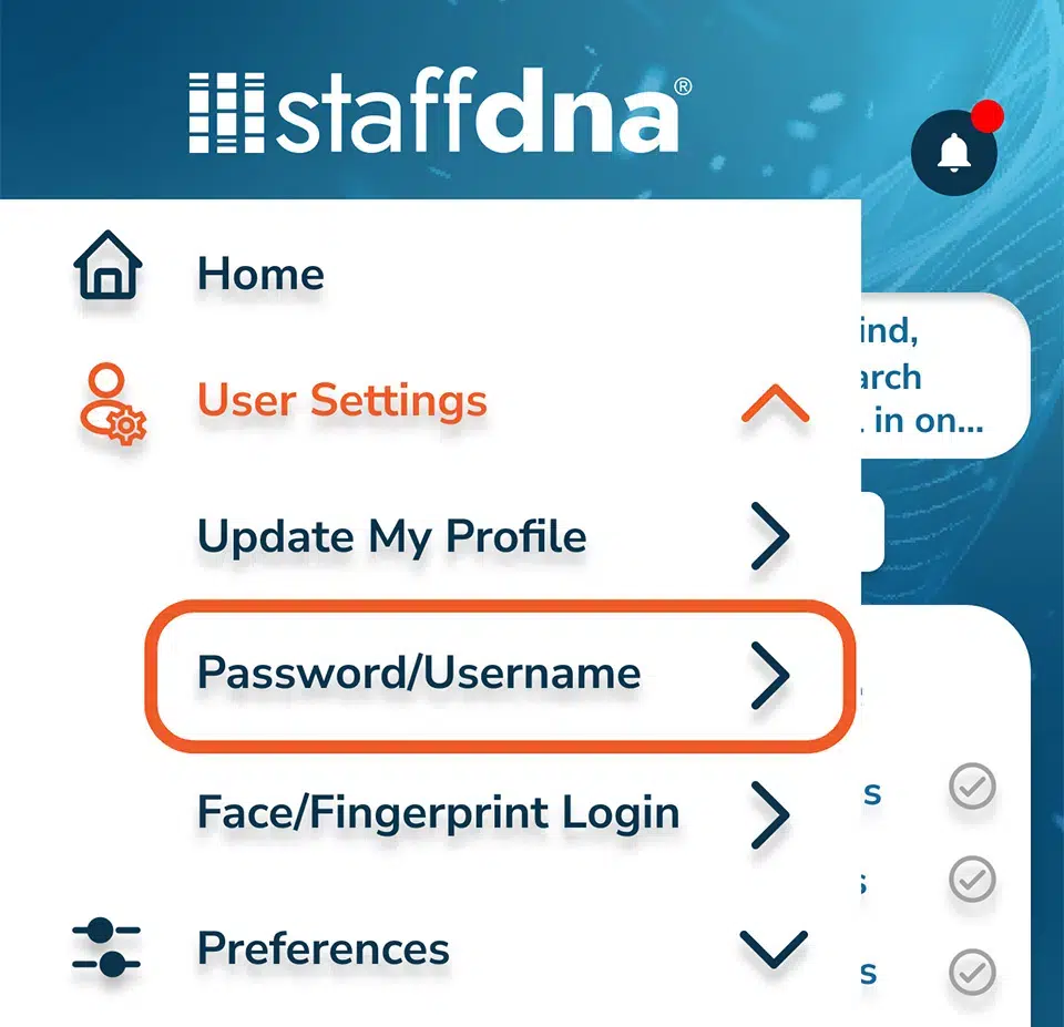 Select Password/Username