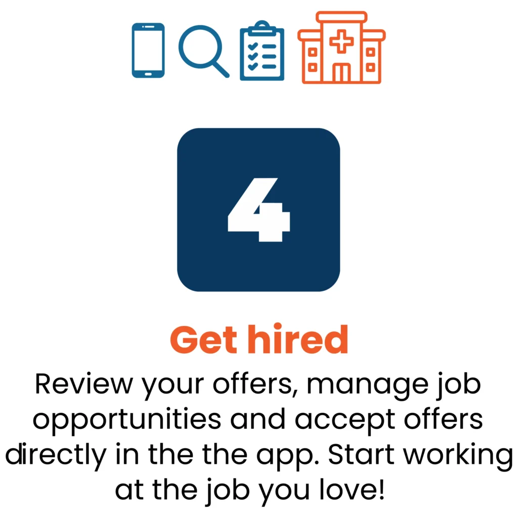 Job management and offer acceptance app
