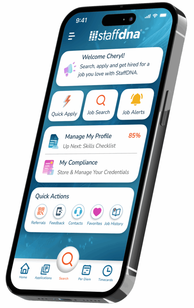 Mobile app interface for job search