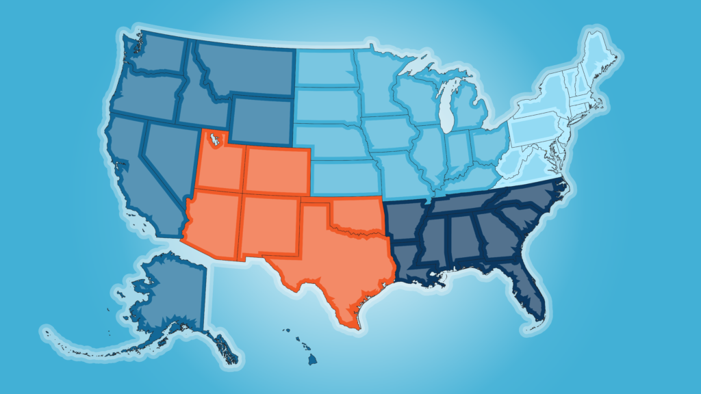 US Map SDNA colors