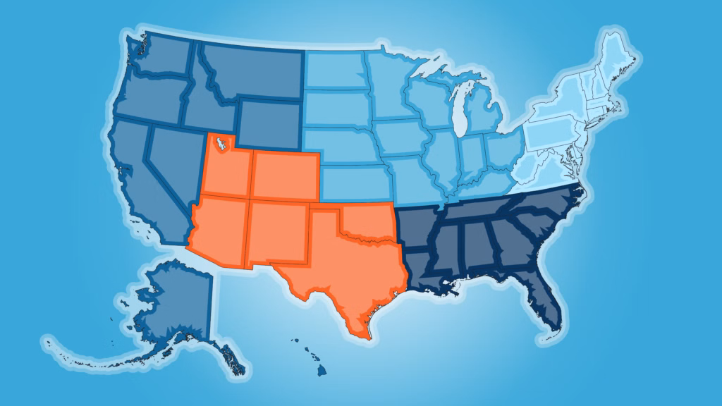US Map SDNA colors